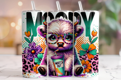 Moody Tumbler Wrap, Funny Highland Cow Tumbler, Sarcastic Product Image 1