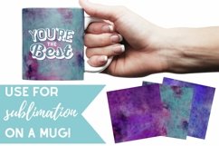 Moody Purples & Teal Watercolor Paper Sublimation Background Product Image 2