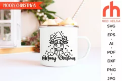 mooey christmas svg, xmas cow svg, farm christmas svg, cow santa hat svg, christmas scene svg, xmas window decor, window cling svg, christmas card svg, christmas ornament svg, farm decoration svg, farmhouse design dxf, winter theme svg, christmas template