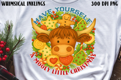 Mooey Little Christmas-Scottish Highland Sublimation Product Image 2