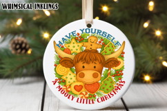 Mooey Little Christmas-Scottish Highland Sublimation Product Image 1