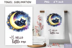 Hello Little One|Nursery Watercolor Towel Sublimation Product Image 1