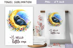 Hello Little One|Nursery Watercolor Towel Sublimation Product Image 1
