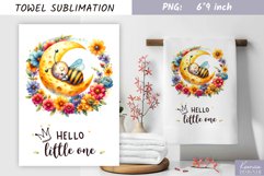 Hello Little One|Nursery Watercolor Towel Sublimation Product Image 1