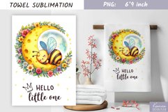 Hello Little One|Nursery Watercolor Towel Sublimation Product Image 1