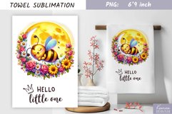 Hello Little One|Nursery Watercolor Towel Sublimation Product Image 1