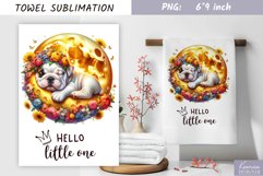 Hello Little One|Nursery Watercolor Towel Sublimation Product Image 1