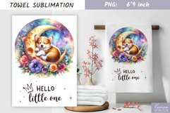 Hello Little One|Nursery Watercolor Towel Sublimation Product Image 1