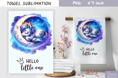 Hello Little One|Nursery Watercolor Towel Sublimation Product Image 1
