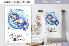 Hello Little One|Nursery Watercolor Towel Sublimation Product Image 1