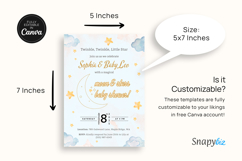 Editable Over the Moon Baby Shower Invitation Canva Template Product Image 4