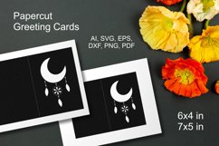 Moon Dream Catcher Greeting Cards SVG Paper Cut Templates