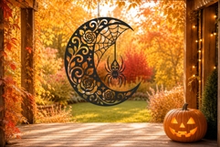 Moon Halloween SVG Laser Cut Ornament