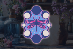 Moon Phases Dragonfly - 5 SVG layers Product Image 2