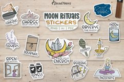 Moon Rituals Stickers Bundle | Moon Printable Sticker Product Image 1