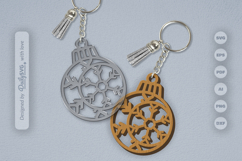 Moon Snowflake Bauble SVG Product Image 1