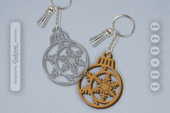 Moon Snowflake Bauble SVG Product Image 1