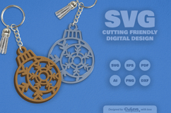 Moon Snowflake Bauble SVG Product Image 2