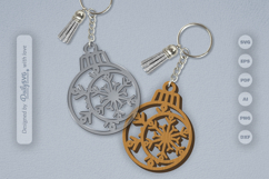 Moon Snowflake Bauble SVG Product Image 1