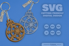 Moon Snowflake Bauble SVG Product Image 7
