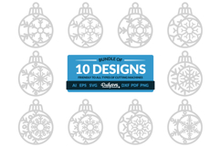 Moon Snowflake Bauble SVG Product Image 1