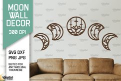 Moon Wall Art Laser Cut Bundle. Moon Wall Decor SVG Product Image 3