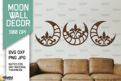 Moon Wall Art Laser Cut Design. Moon Wall Decor SVG Product Image 1