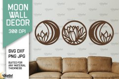 Moon Wall Art Laser Cut Bundle. Moon Wall Decor SVG Product Image 7