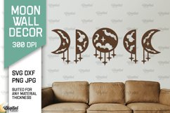 Moon Wall Art Laser Cut Bundle. Moon Wall Decor SVG Product Image 8
