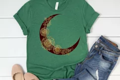 Moon With Sunflower Sublimation I Floral Moon Sublimation 
