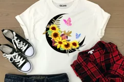MOON WITH SUNFLOWERS SUBLIMATION DESIGN IDEA I SUNFLOWER MOON SUBLIMATION DESIGN