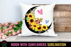 MOON WITH SUNFLOWERS SUBLIMATION DESIGN IDEA I SUNFLOWER MOON SUBLIMATION DESIGN