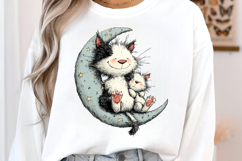 Moonlight Lullaby Cat Clipart Product Image 2