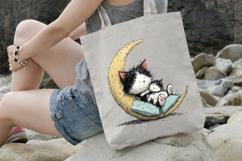 Moonlight Lullaby Cat Clipart Product Image 3