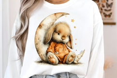 Moonlight Star Bunny Clipart PNG Product Image 2