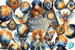 Moonlit Magic Watercolor Illustrations Product Image 1