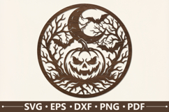 Moonlit Pumpkin Forest Halloween SVG Design Product Image 1
