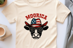 Moorica SVG PNG Funny Cow Patriotic Design 4th of July Farm Product Image 2