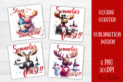 Funny christmas animals with deer antlers sublimation Product Image 1