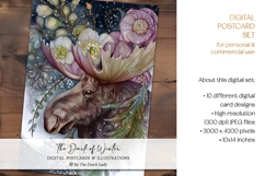 The Dark of Winter Woodland Animals Postcard Set Product Image 4