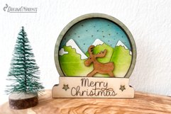 Snow globe with winter scene and a moose created for laser cutting machines. It would be great for Christmas decor and Christmas gifts.