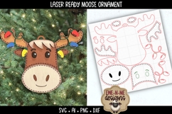 Moose Face Ornament Laser Ready SVG | Holiday Laser SVG Product Image 2