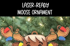 Moose Face Ornament Laser Ready SVG | Holiday Laser SVG Product Image 3
