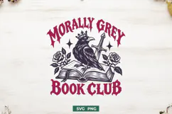 Morally Grey Book Club SVG, Dark Romance PNG, Romantasy Book Product Image 1