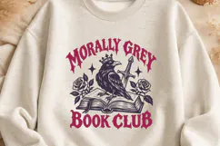 Morally Grey Book Club SVG, Dark Romance PNG, Romantasy Book Product Image 2