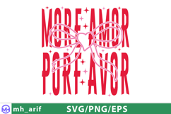 More Amor Por Favor Valentine SVG PNG Product Image 2