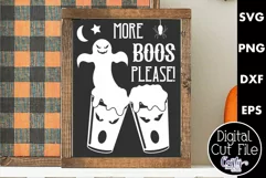 Adult Halloween Sign Funny Svg, More Boos Please Product Image 1