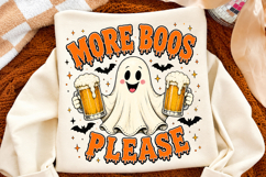 More Boos Please PNG,Halloween Ghost Sublimation Design Product Image 2