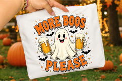 More Boos Please PNG,Halloween Ghost Sublimation Design Product Image 3