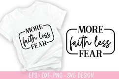 More faith less fear SVG - Christian Quotes SVG Design Product Image 1